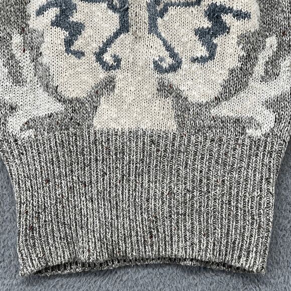 Vintage 80s Turtleneck Boho Metallic Sweater‎ M Mod Chunky Knit Retro 90s - Picture 3 of 13